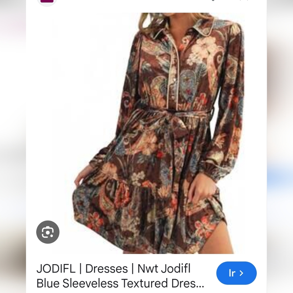 JODIFL Multicolor Floral Long Sleeve Dress